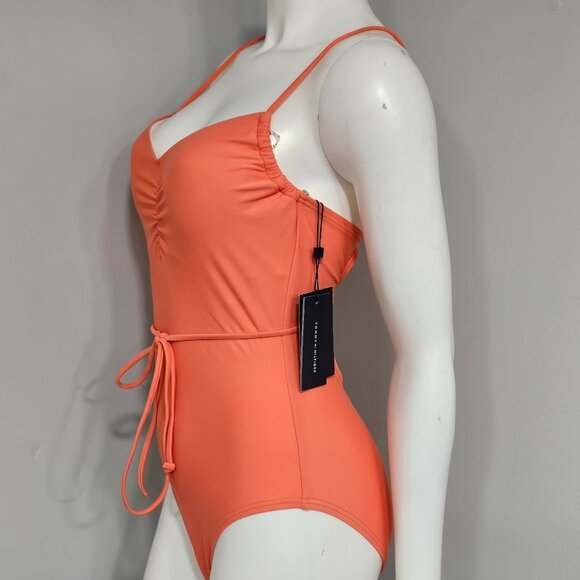 Tommy Hilfiger Crisscross-Back Tie-Belt One-Piece Swimsuit - Picture 3 of 9